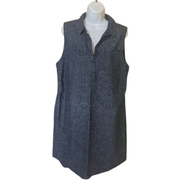 TOMMY HILFIGER Sleeveless Shirt Dress Size XL - Picture 1 of 4